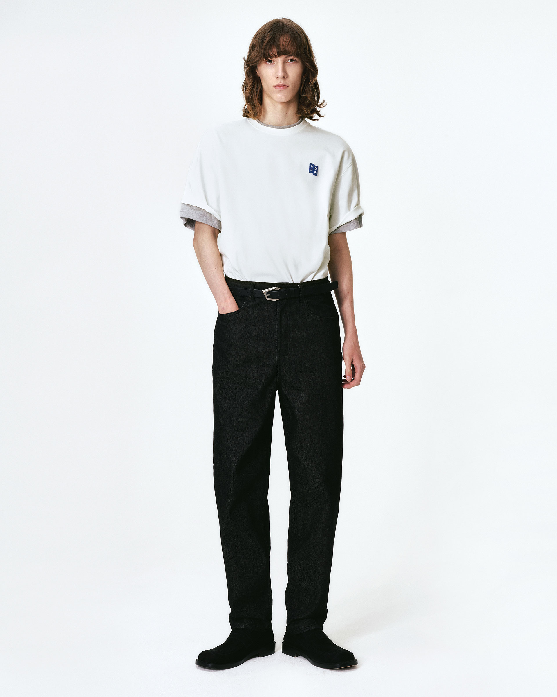 【ADERERROR】 Sig; BL Tag t-shirt 01/追跡付 Black Sig; BL Tag 01 T-shirt by ADER error on Sale