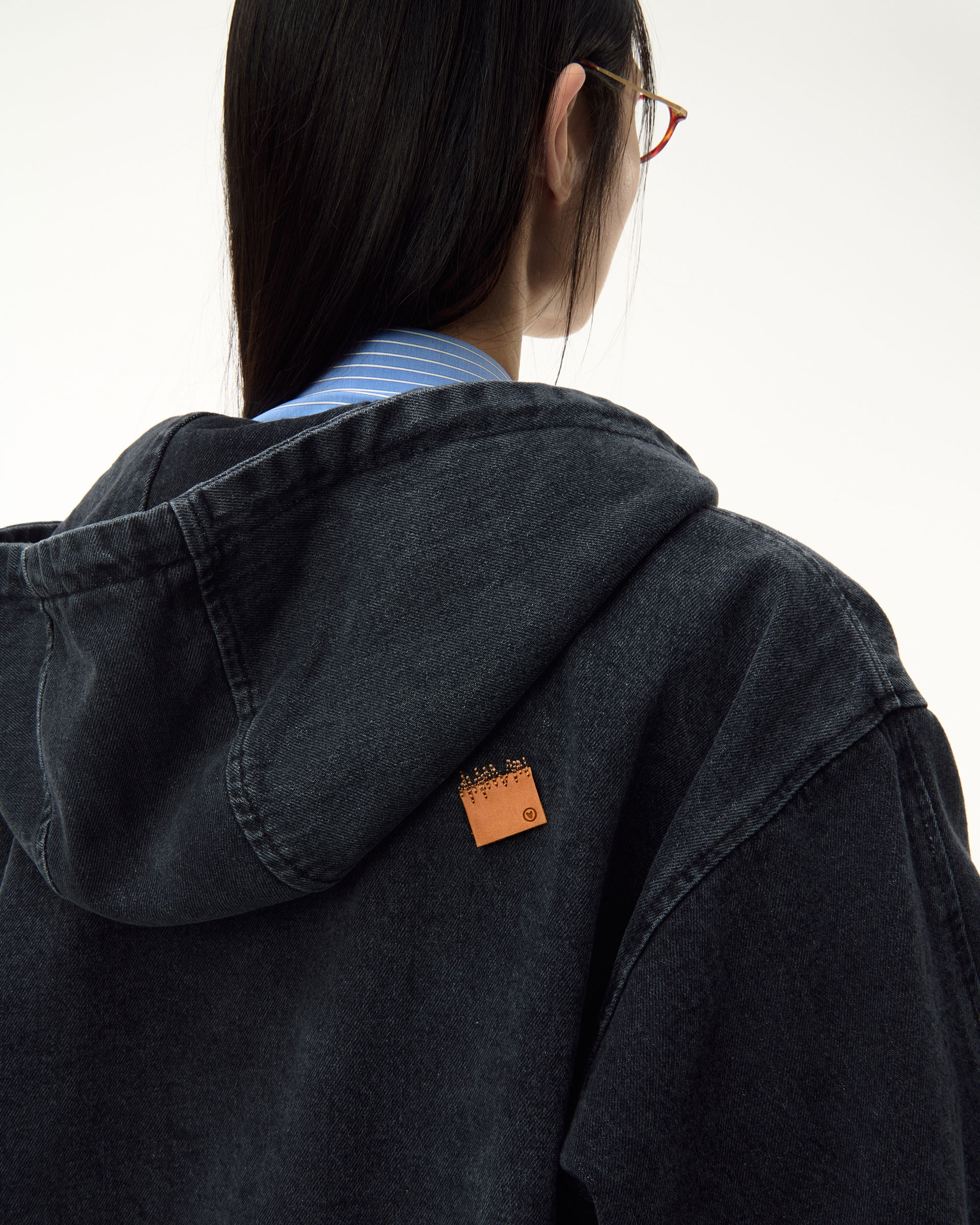 トップス ADERERROR sculpture logo hood jacket 아더에러]Sculpture logo hood jacket Grey