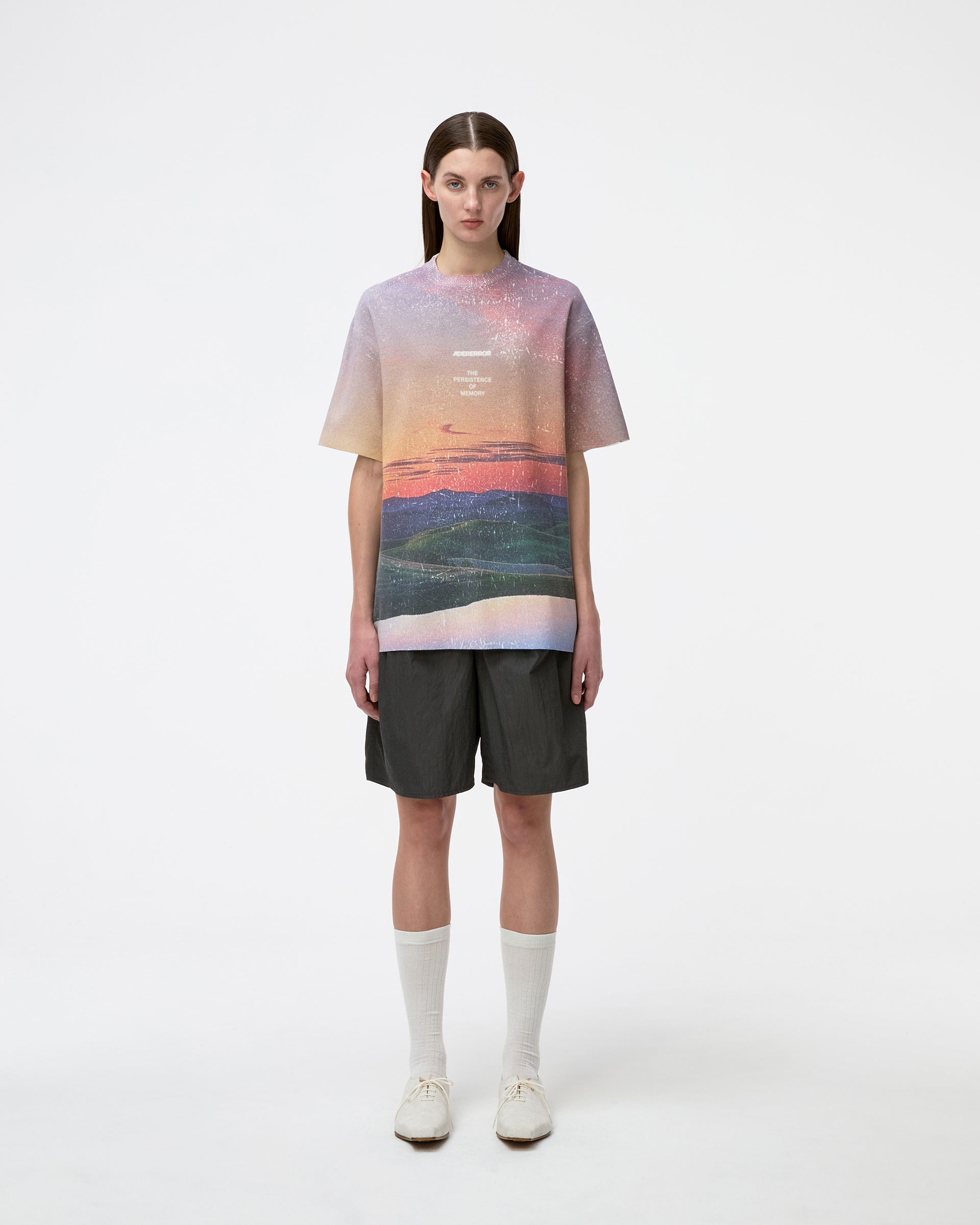 早期完売★ADERERROR★Half Sleeve Knit Product. 60 朱色/追跡O ADERERROR - Half Sleeve Knit Product. 60