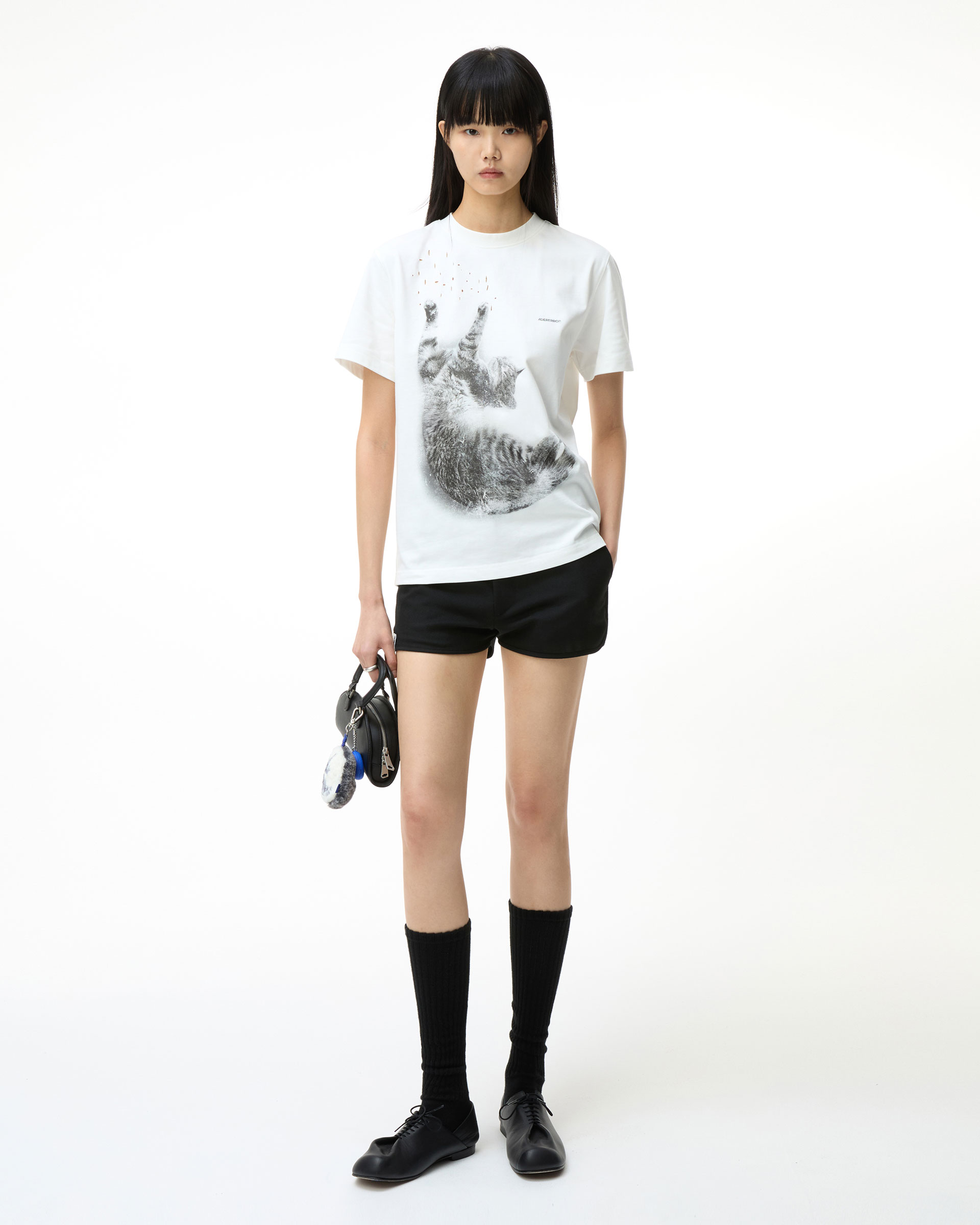 ADERERROR - Blue cat t-shirt 01