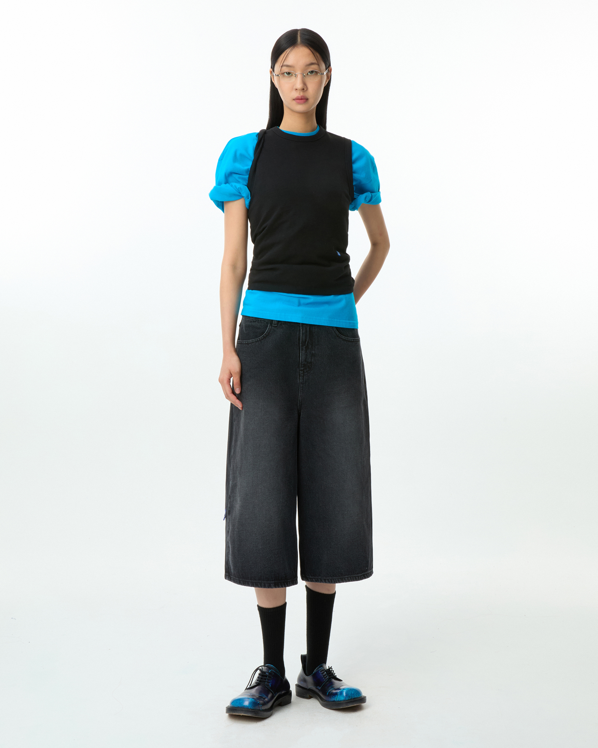 ADERERROR - Sig; SV Tag short jeans 01
