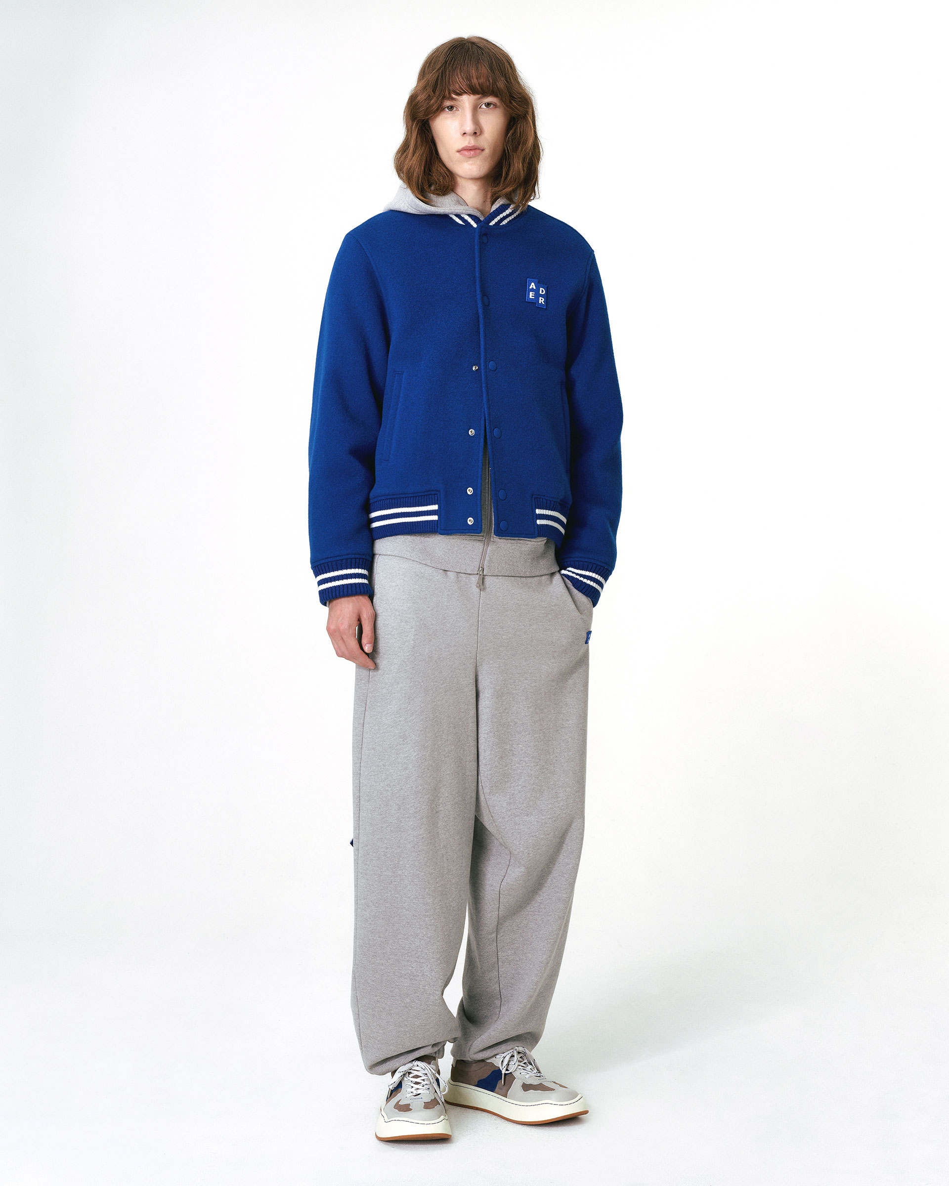 ADERERROR - Sig; BL Tag varsity jacket 01