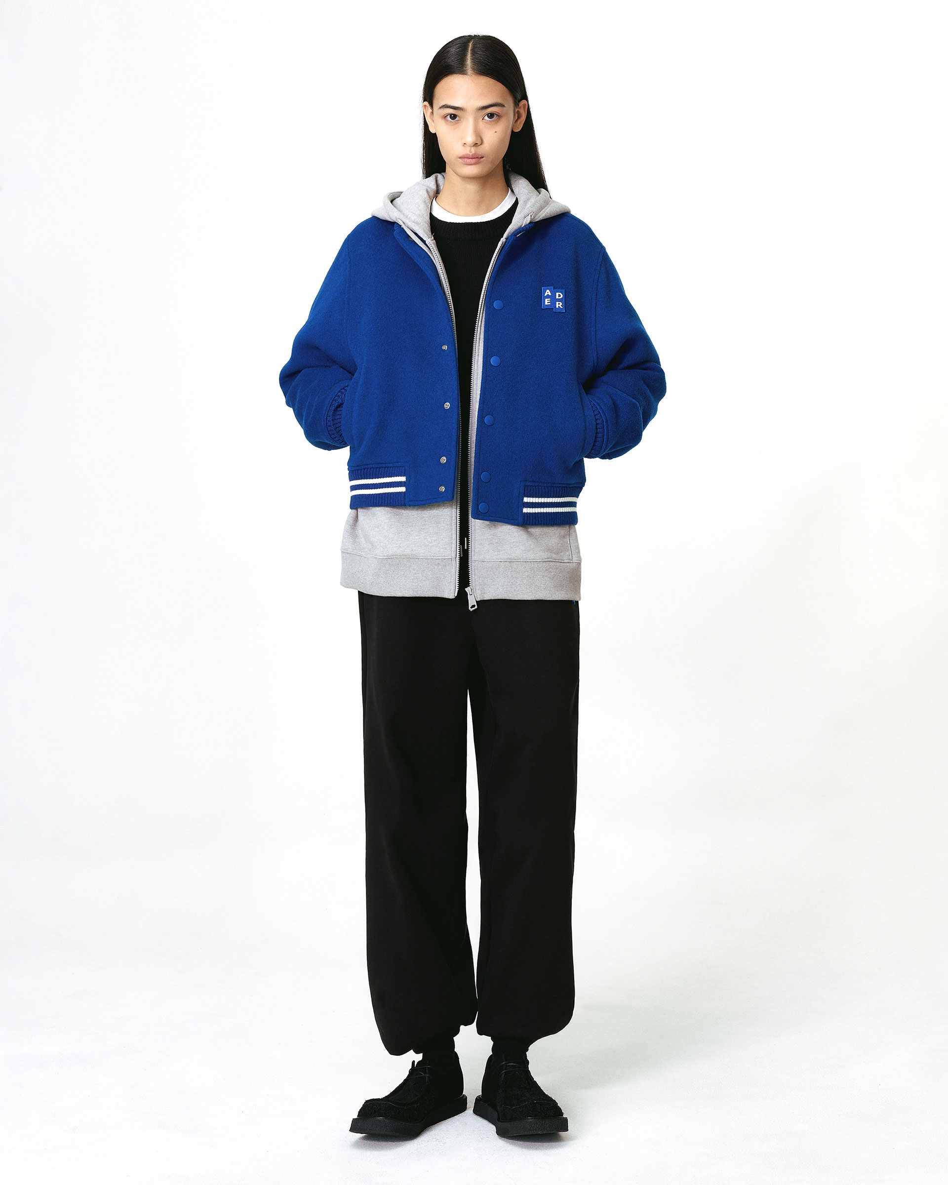 ADERERROR - Sig; BL Tag varsity jacket 01