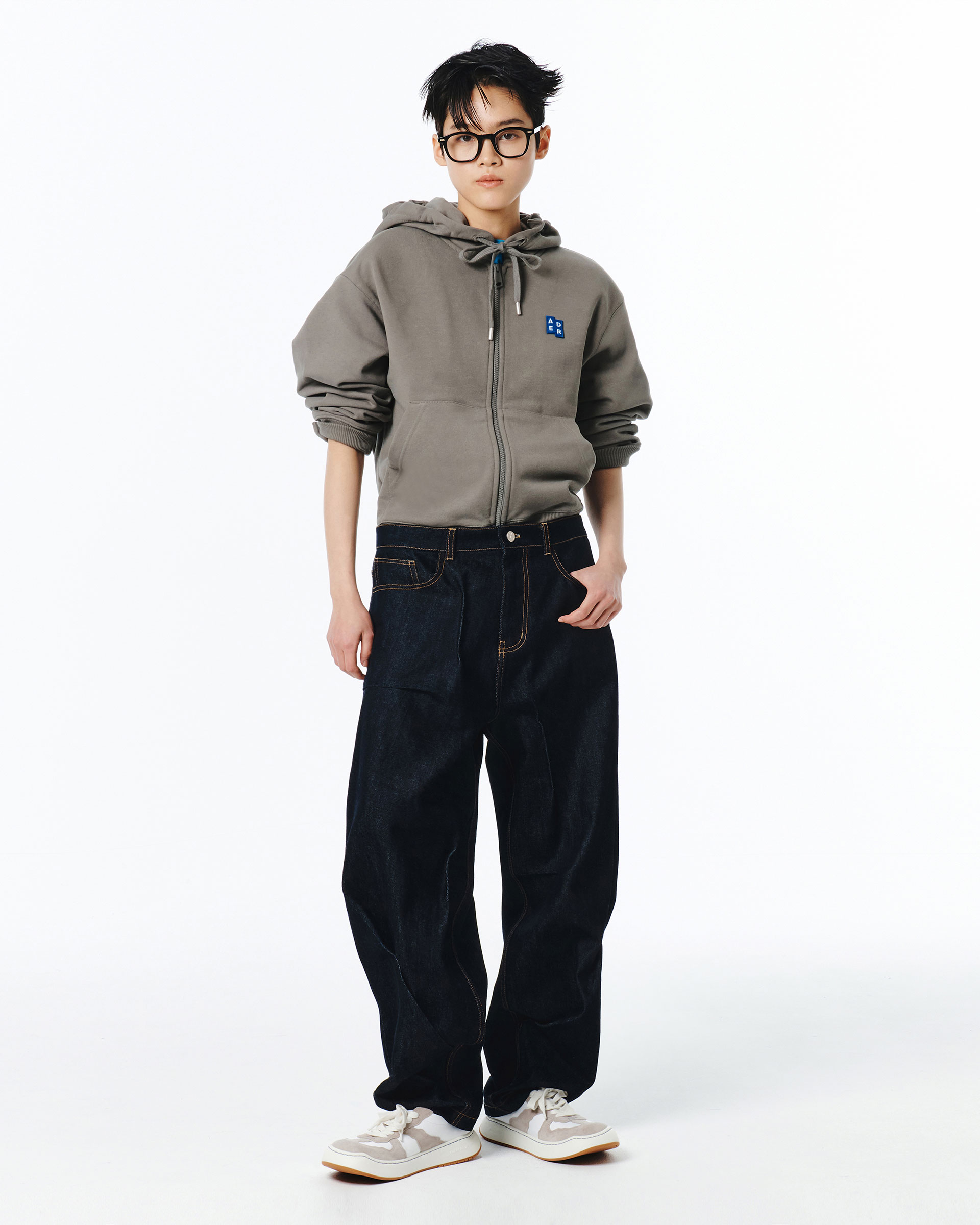 ADERERROR - Sig; BL Tag hoodie zip-up 01