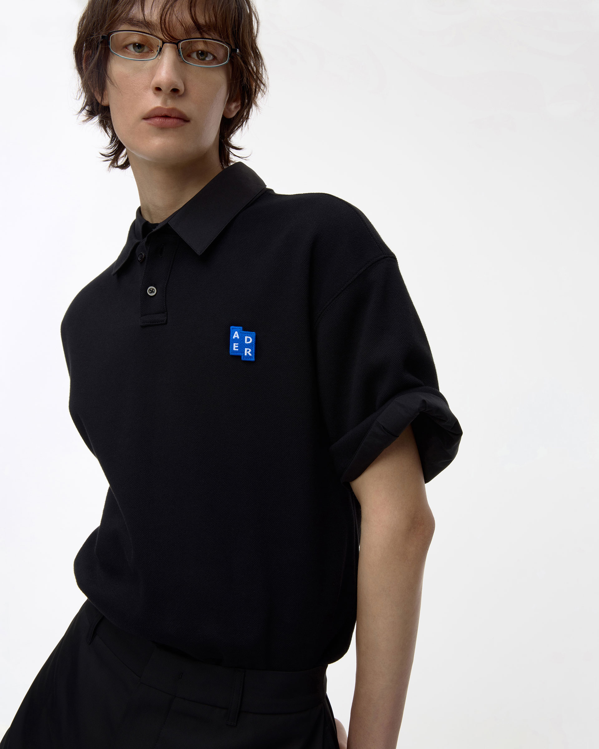 ★ ADERERROR ★ Significant ADERERROR BL Tag polo t-shirt 01 ADERERROR - Sig; BL Tag polo t-shirt 01