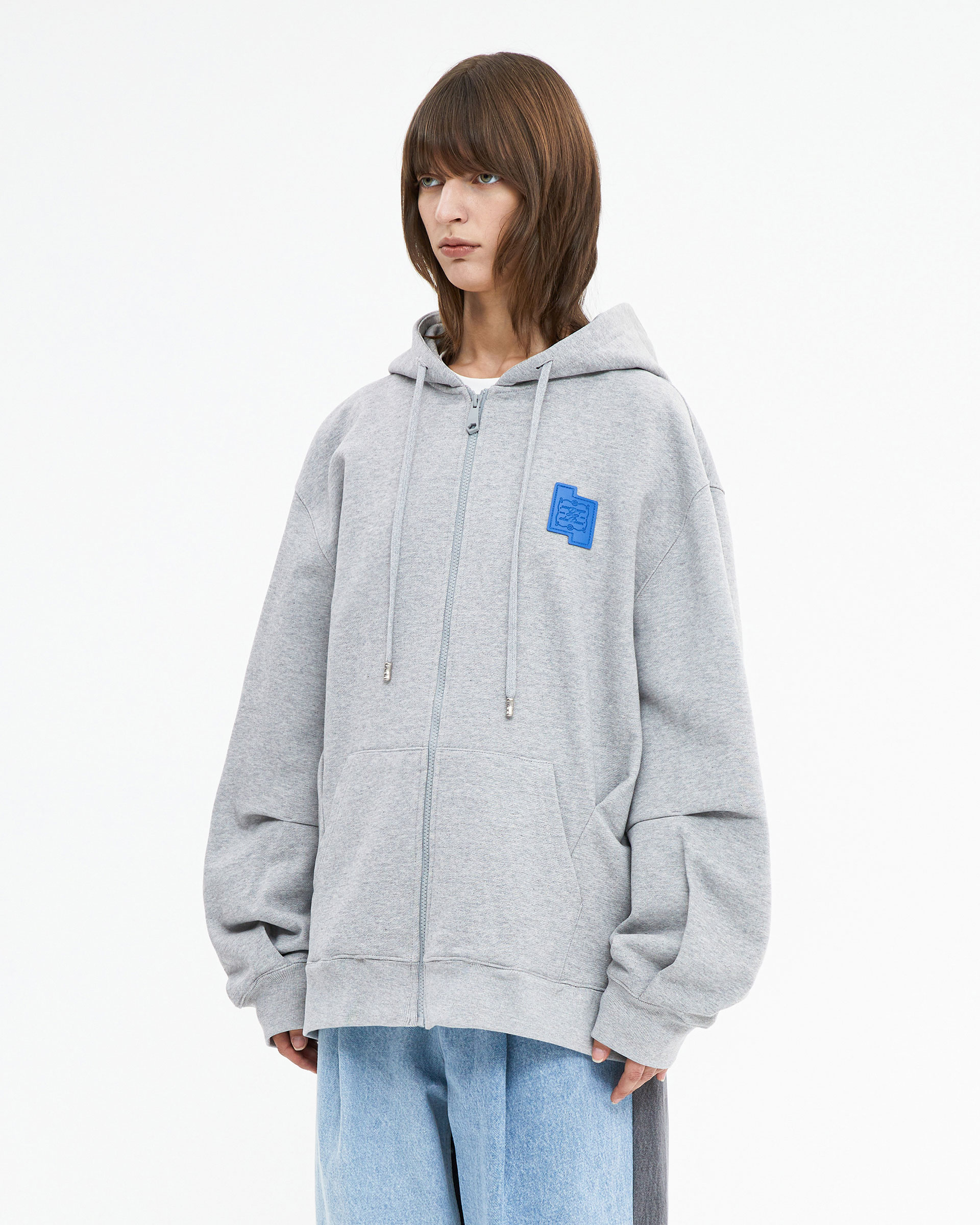 ADERERROR - TRS decal hoodie zip-up