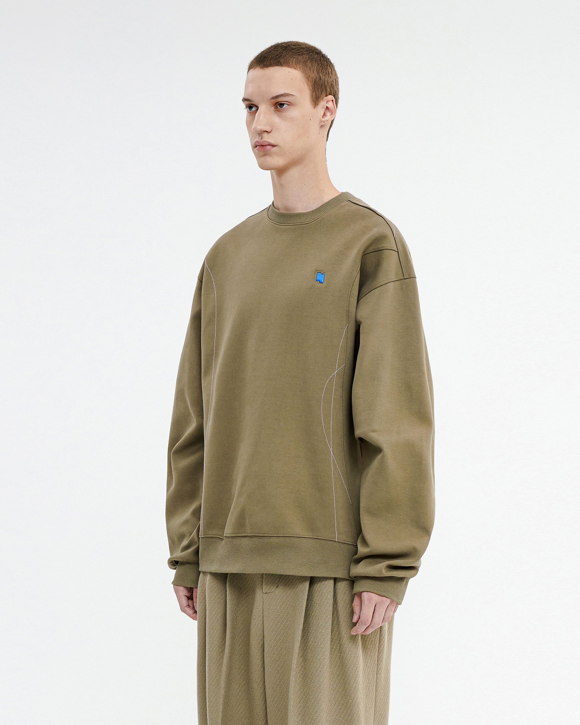 ADER ERROR トレーナー ベージュ Lサイズ ストライプ 韓国ブランド ADERERROR - TRS sweatshirt