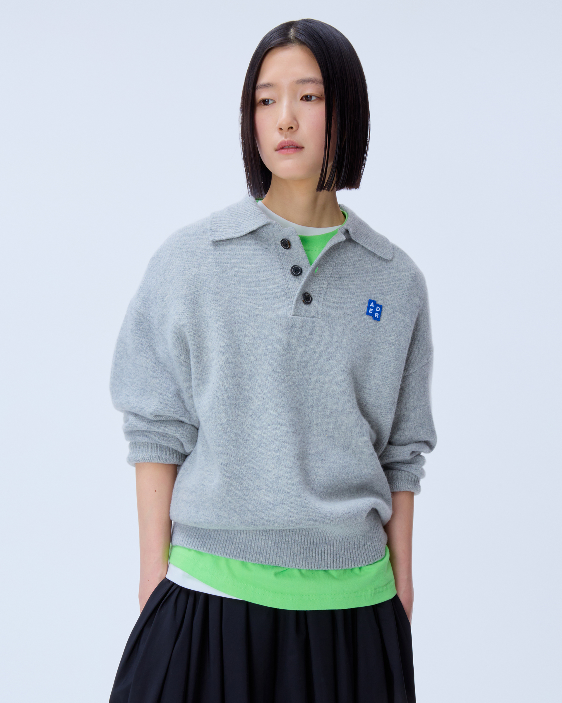 ADER ERROR ニット Sig; TRS Tag knit 02 ADERERROR - Sig; BL Tag knit 02
