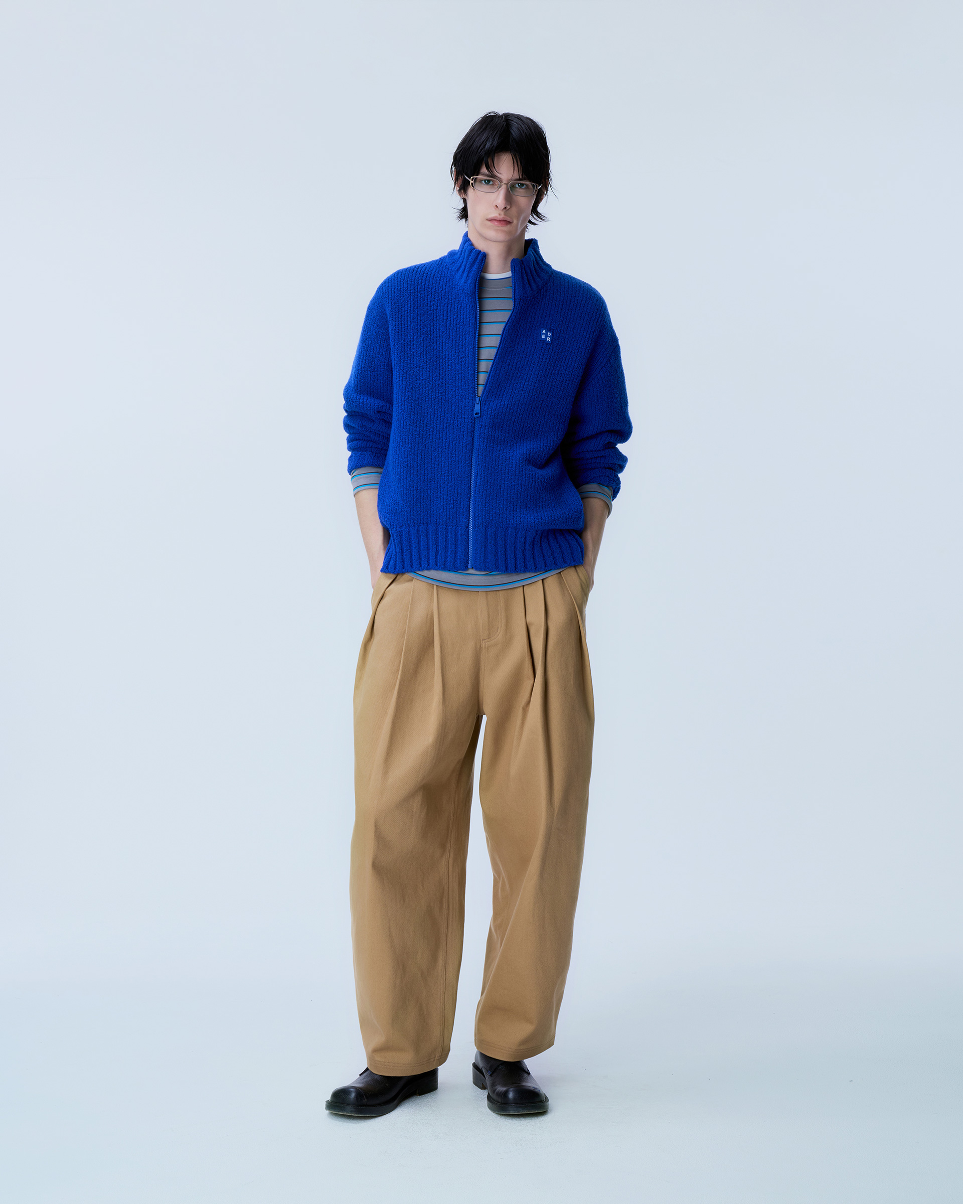 ADERERROR - Sig; BL Tag knit zip-up 01