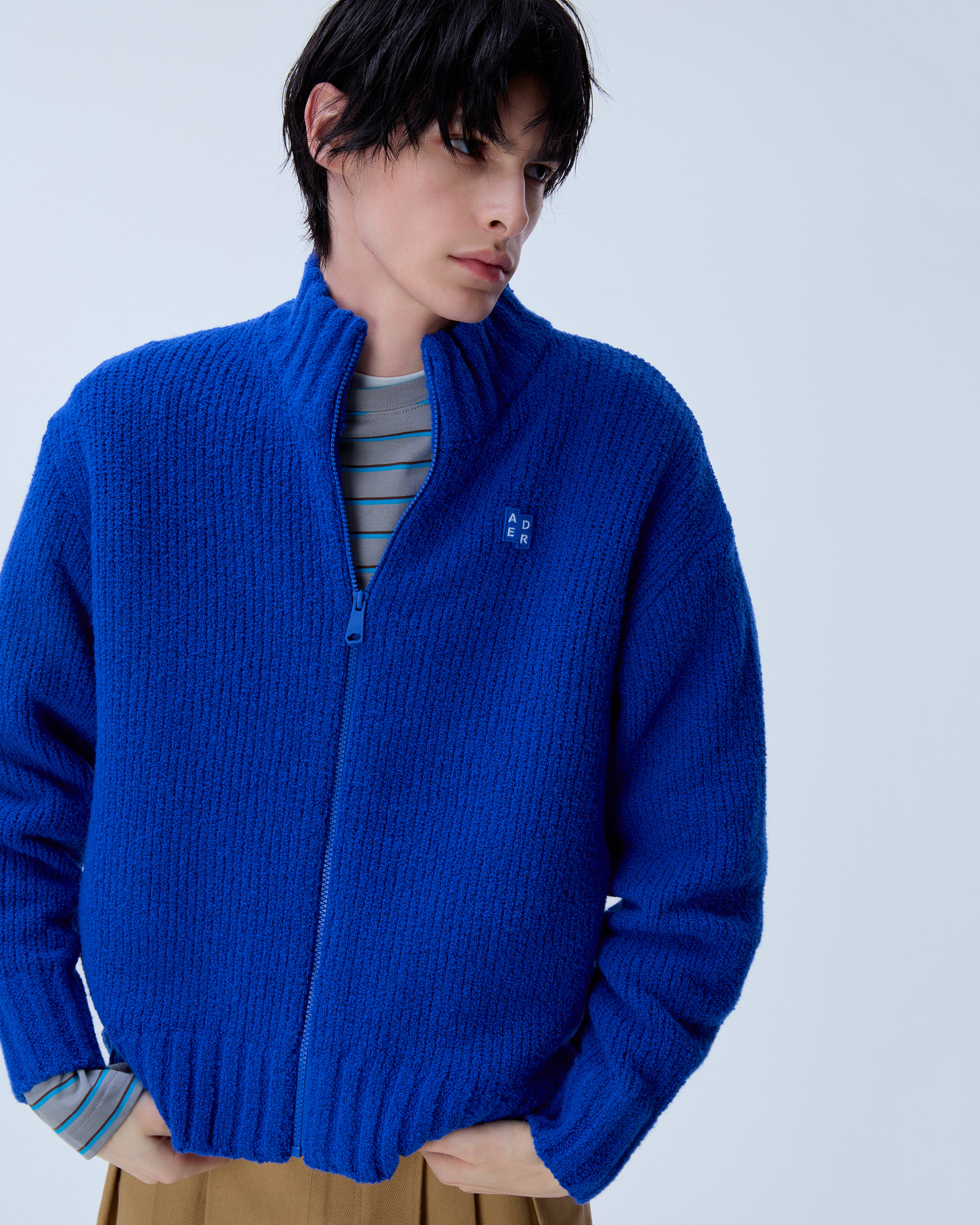 ADERERROR - Sig; BL Tag knit zip-up 01