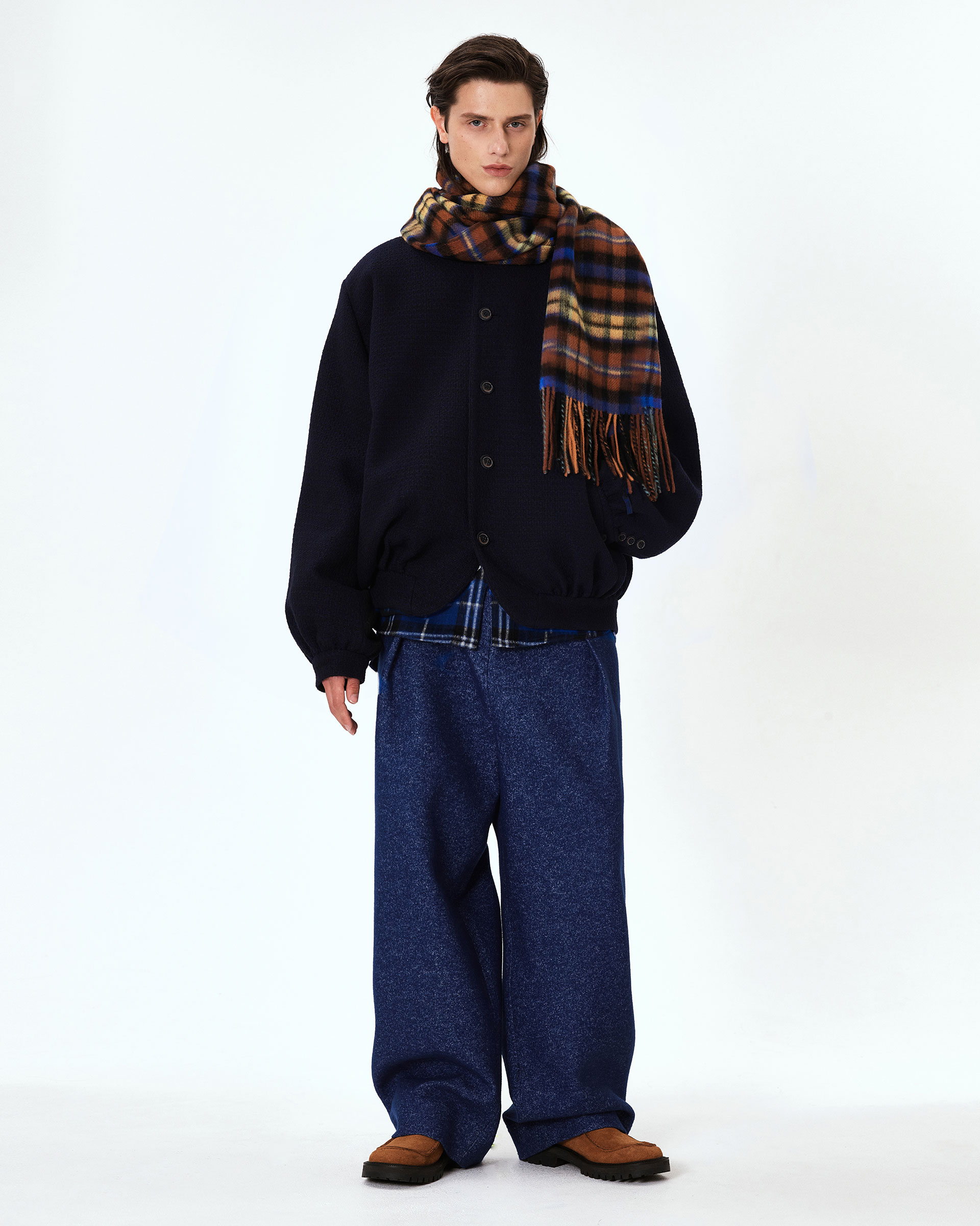 ADERERROR - Revint plaid muffler