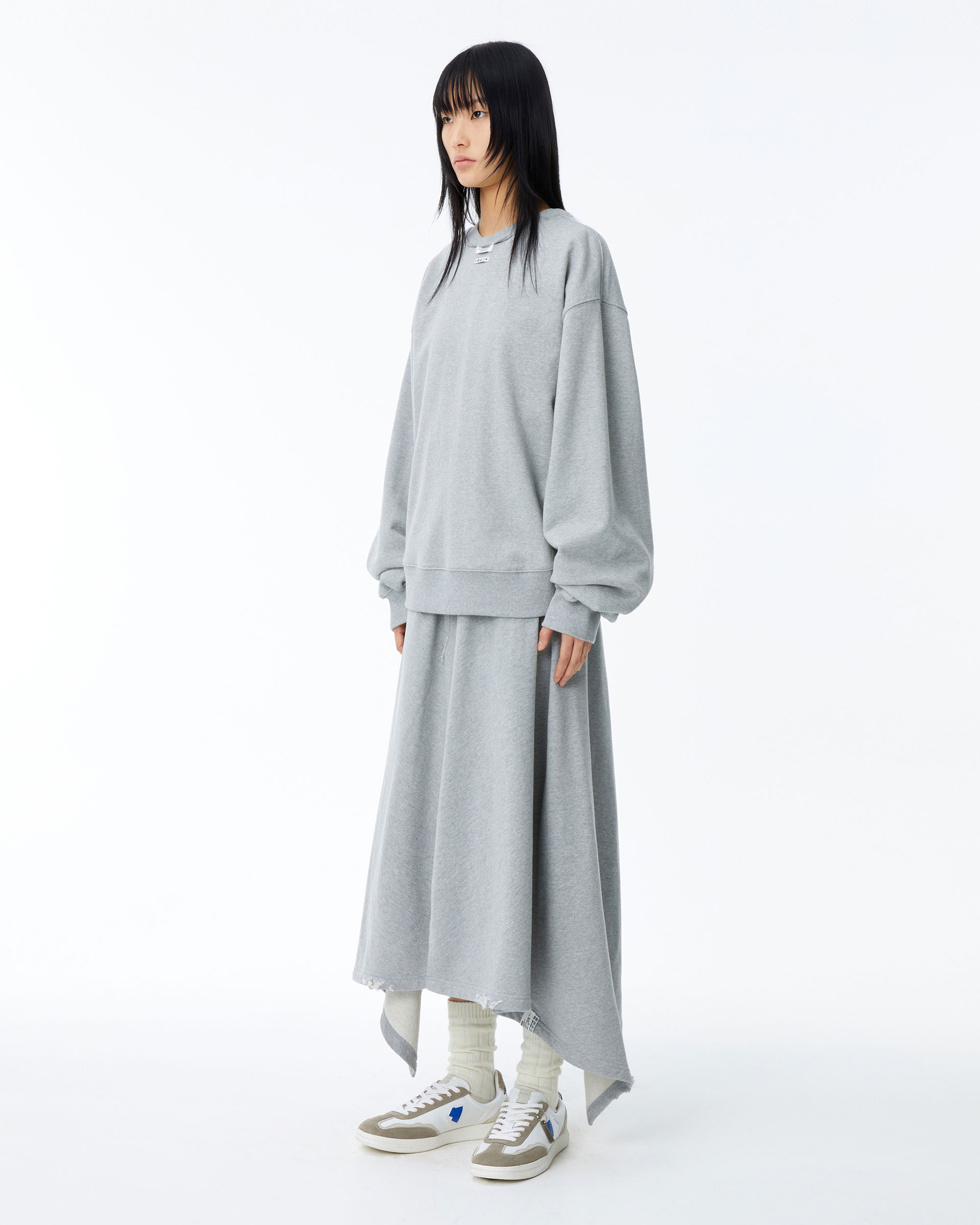 トップス ADER ERROR LONG SWEATSHIRT 0102 GREY XL ADERERROR - Langle sweatshirt
