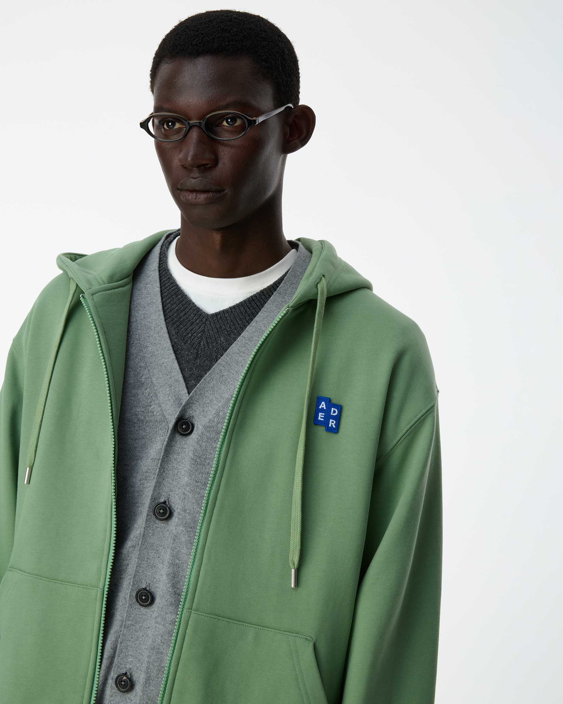 ADERERROR - Sig; BL Tag hoodie zip-up 01