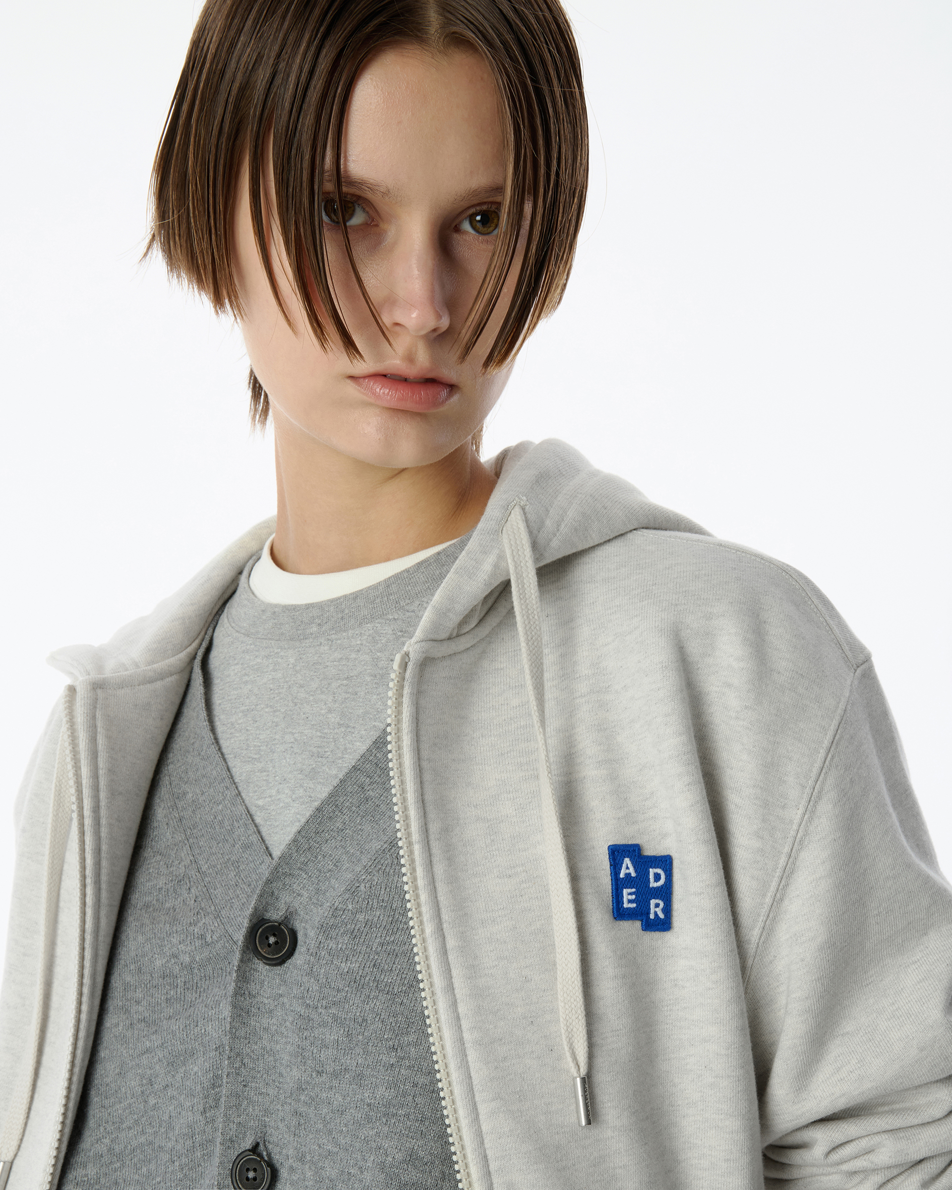 ADERERROR - Sig; BL Tag hoodie zip-up 01