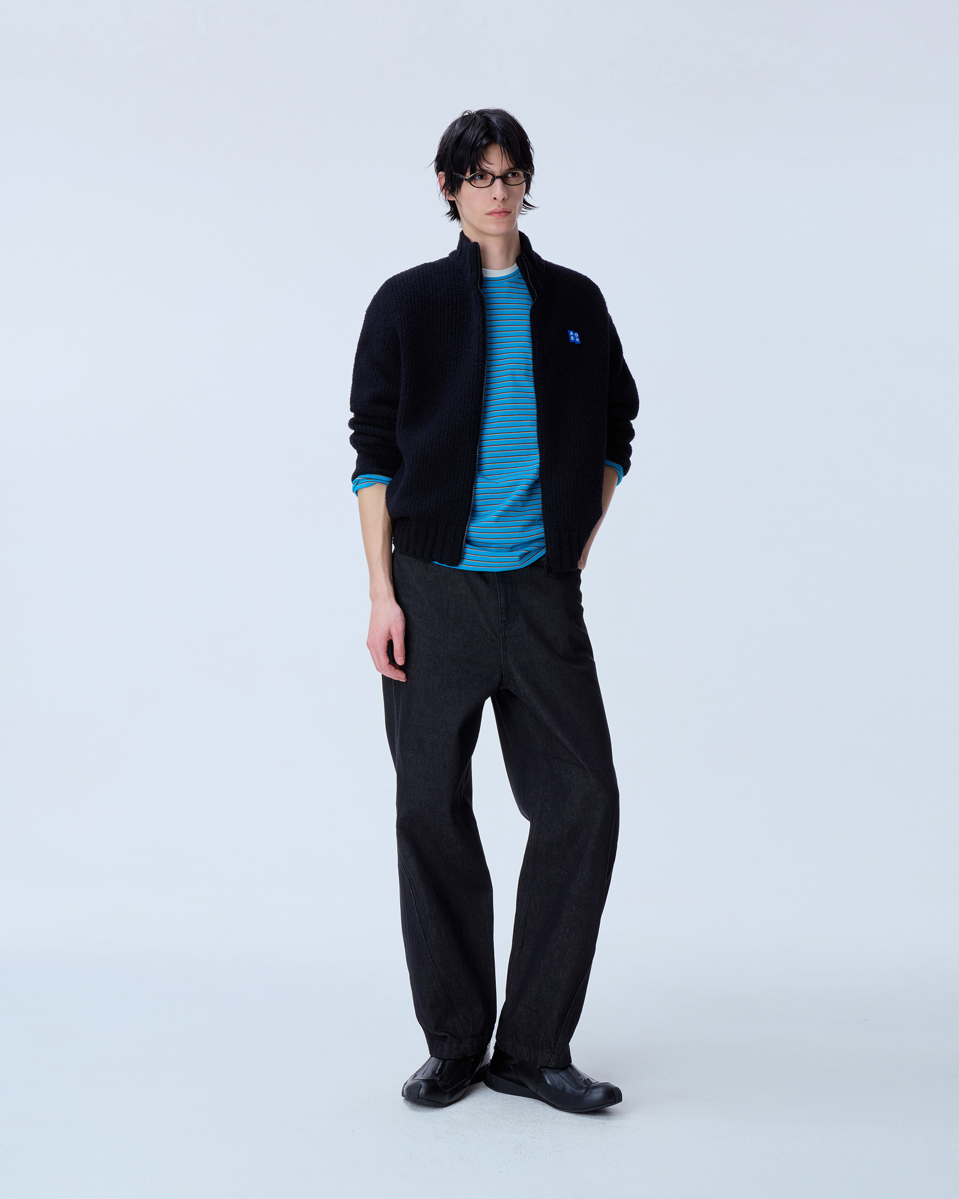 ADERERROR - Sig; BL Tag knit zip-up 01