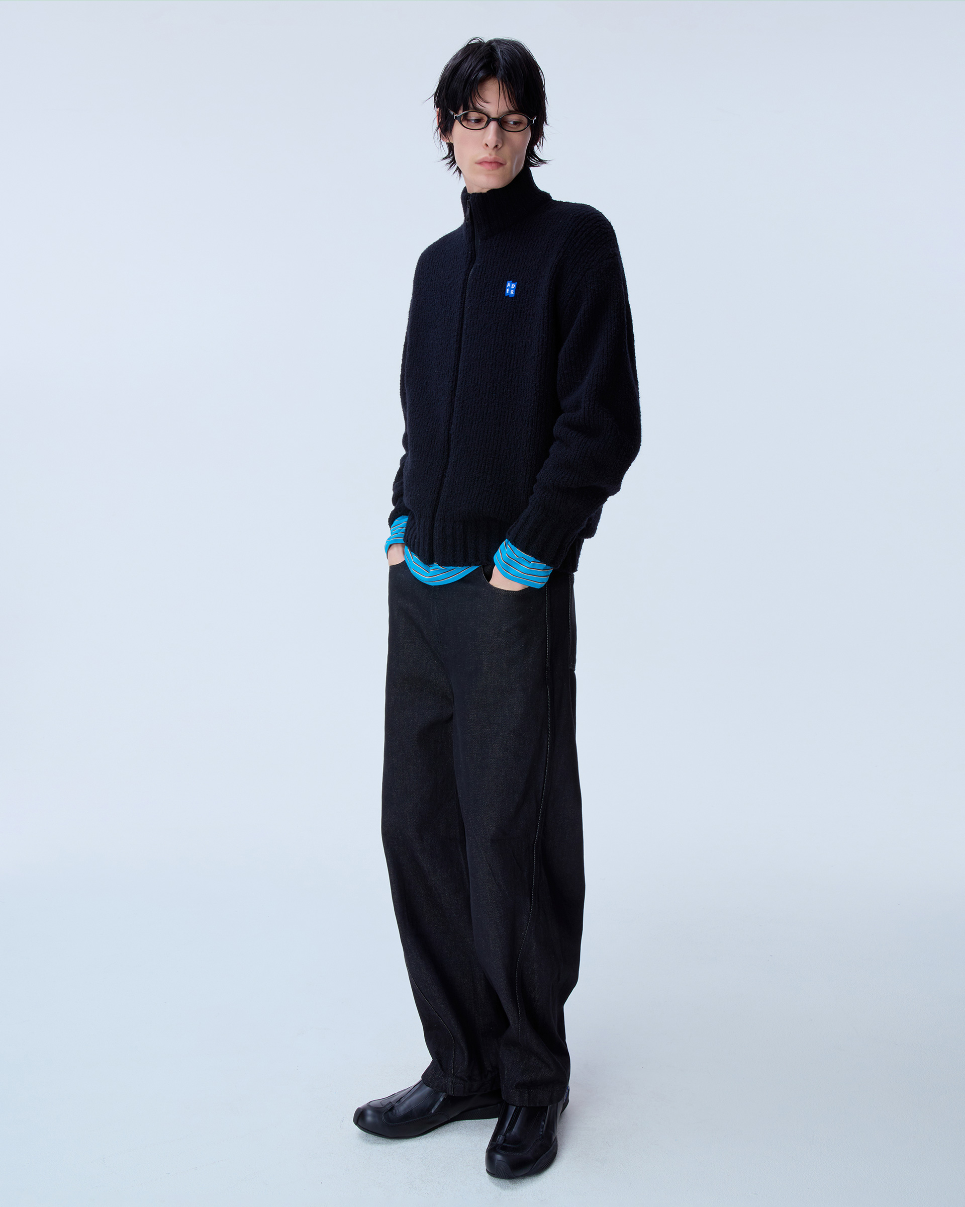 ADERERROR - Sig; BL Tag knit zip-up 01