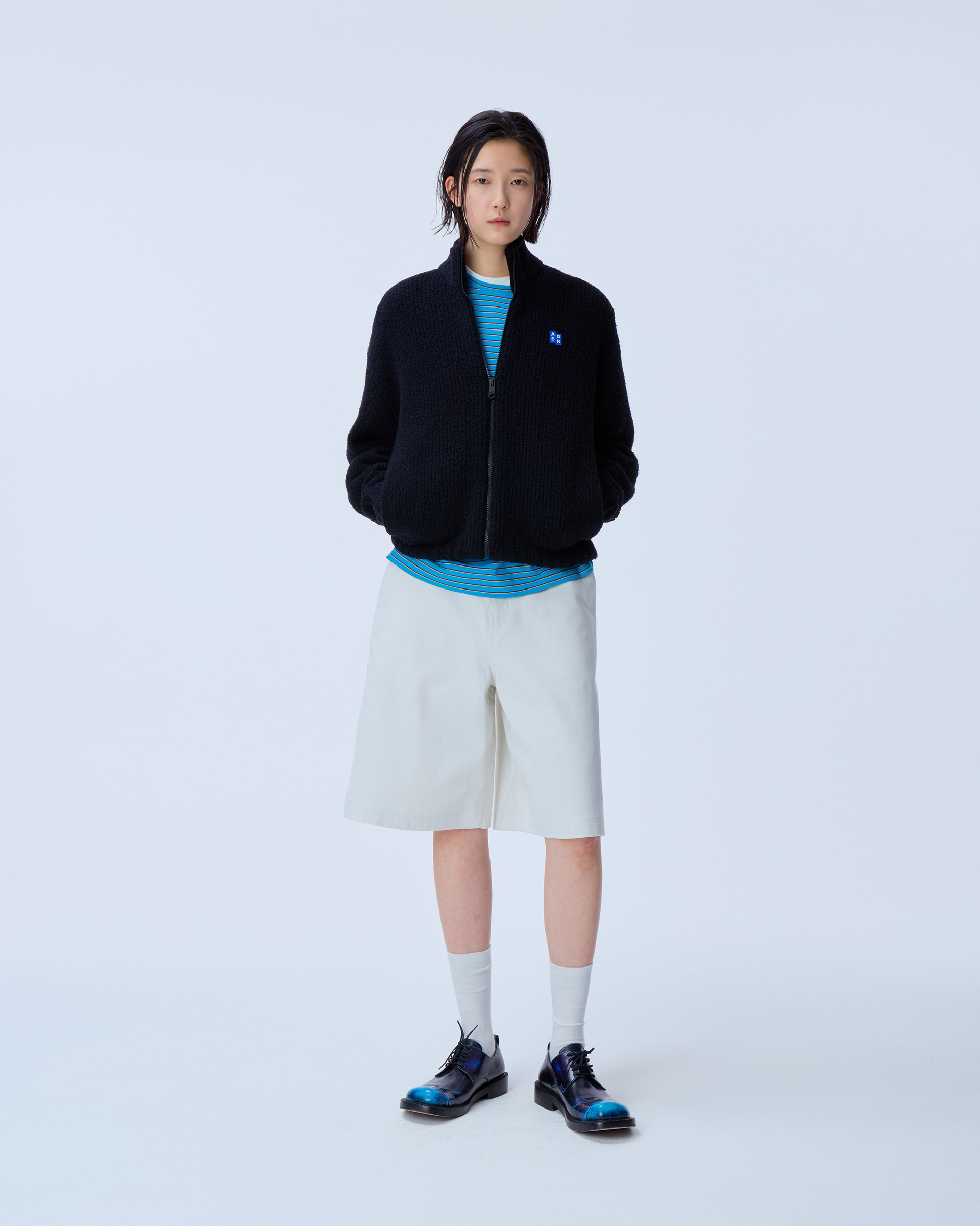 ADERERROR - Sig; BL Tag knit zip-up 01
