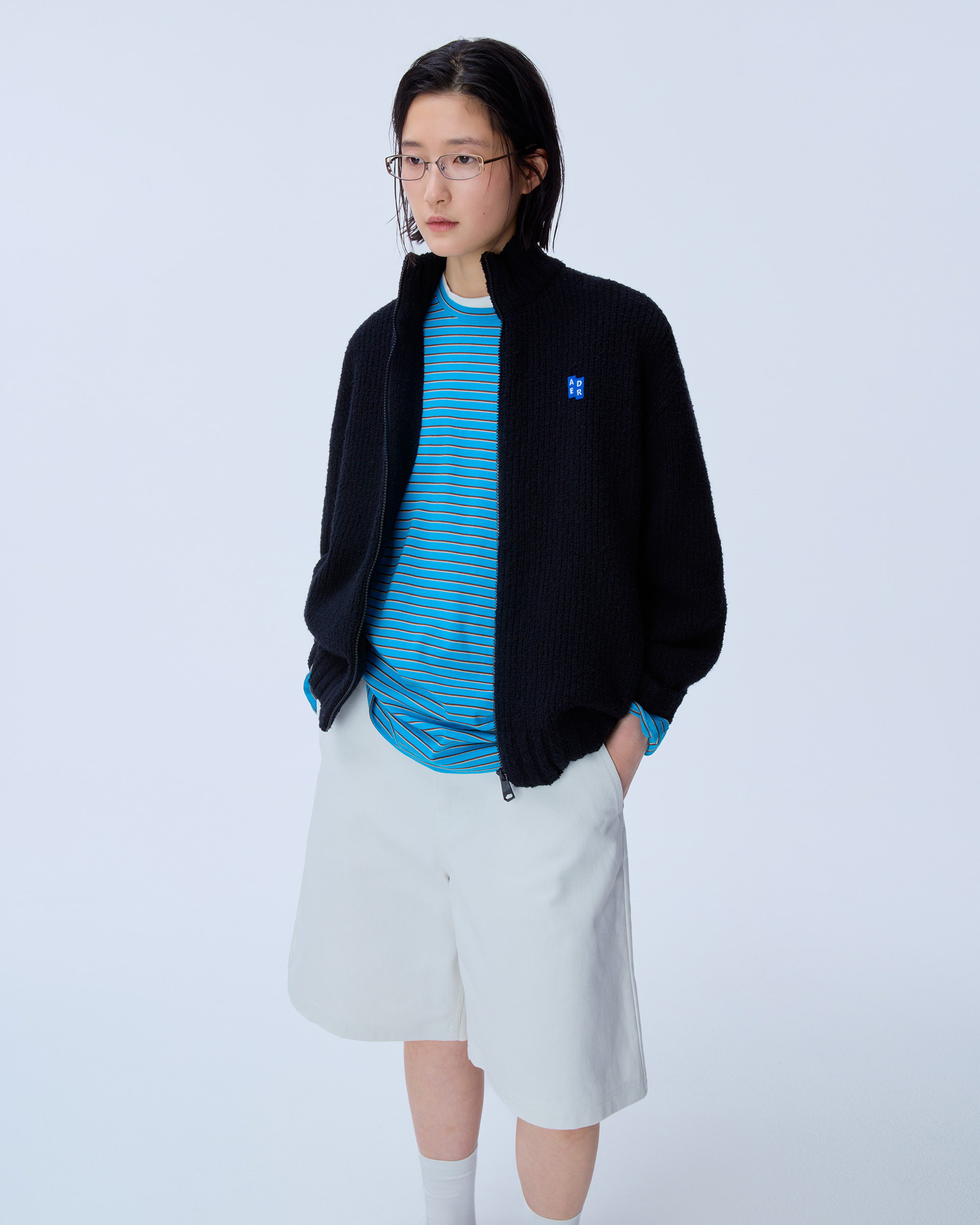 ADERERROR - Sig; BL Tag knit zip-up 01