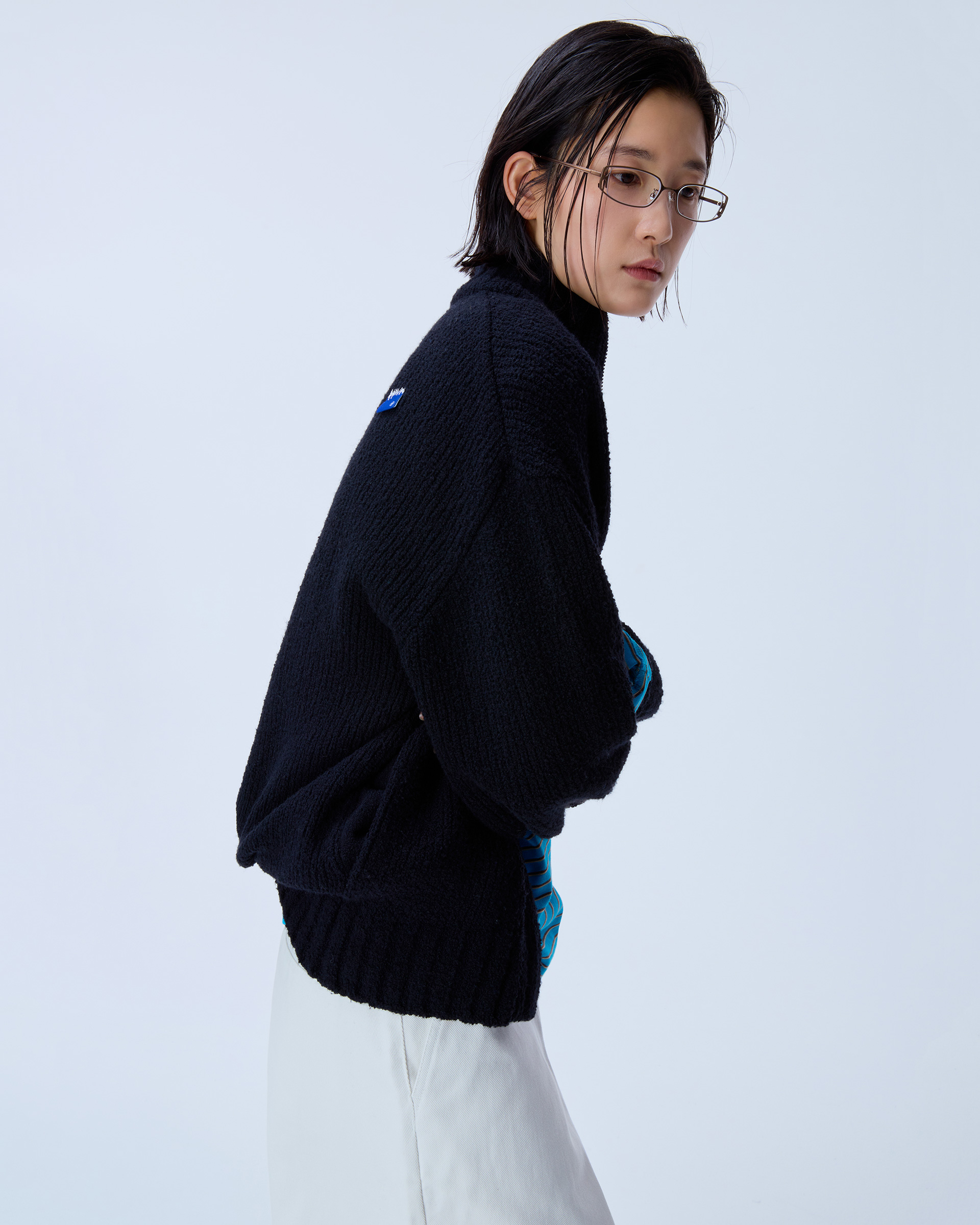 ADERERROR - Sig; BL Tag knit zip-up 01