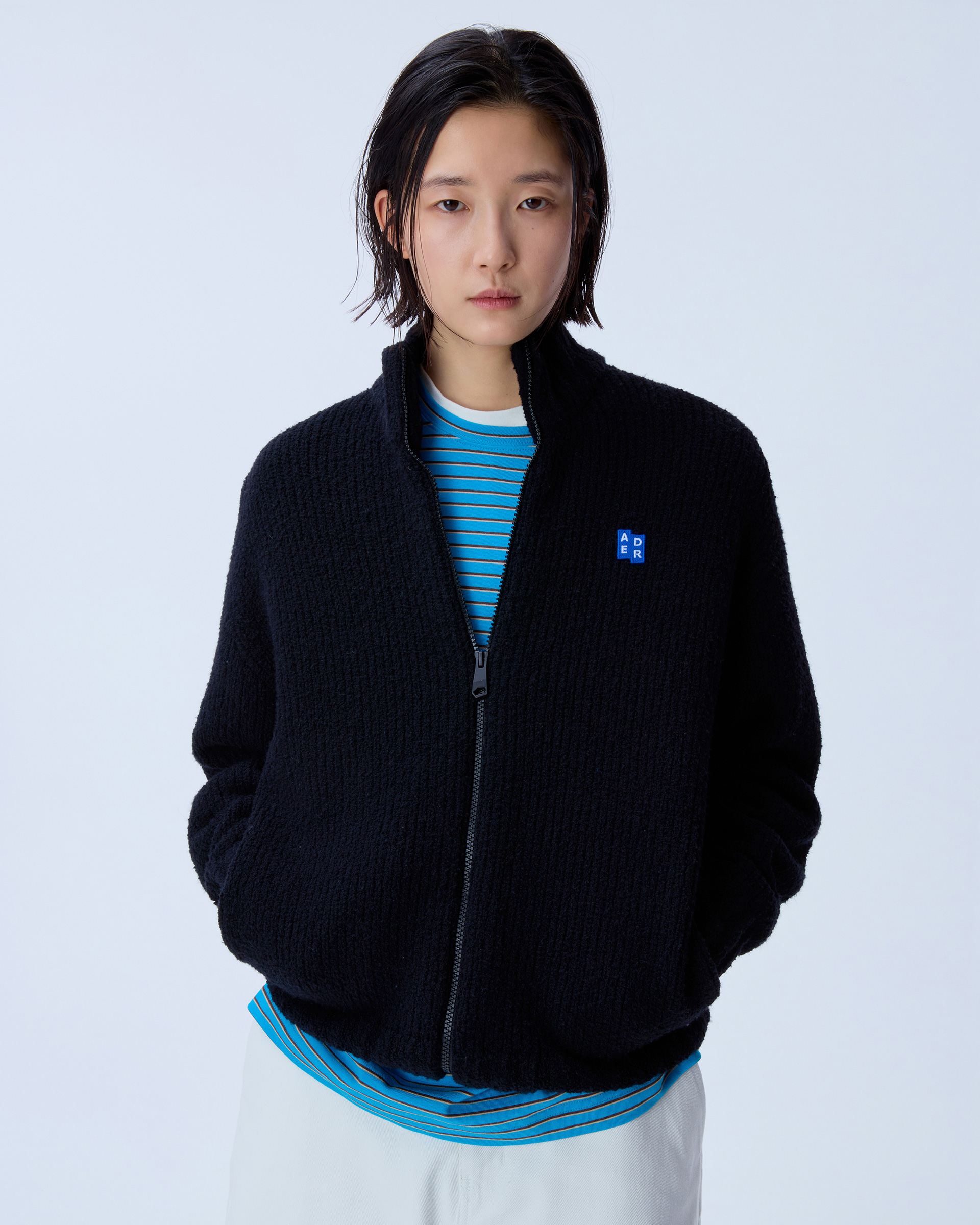 ADERERROR - Sig; BL Tag knit zip-up 01